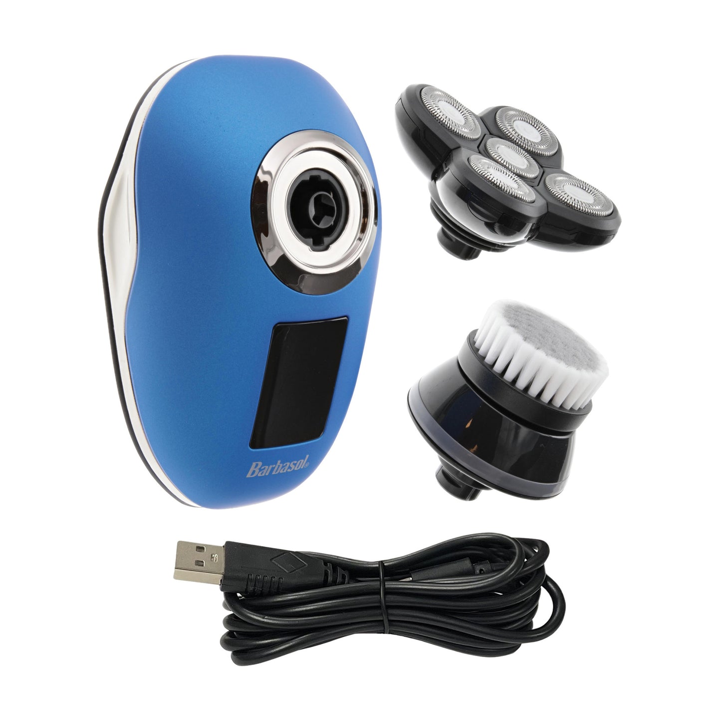 Barbasol® Rechargeable LCD Head Shaver Set With Stainless Steel Blades