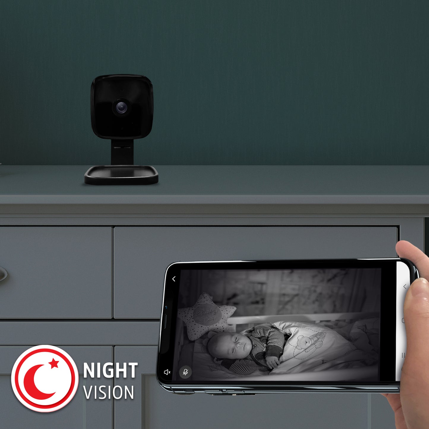 Energizer® Smart WiFi 1080p Foldable Privacy Indoor Camera