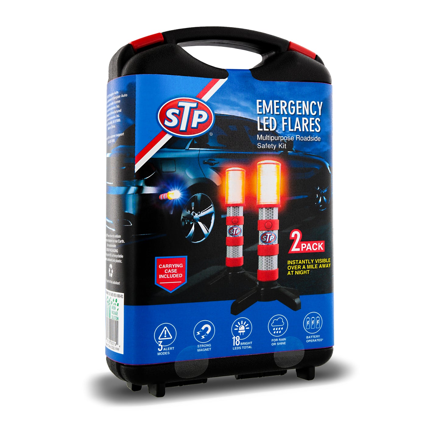 STP® Magnetic LED Emergency Flare 2pk Kit
