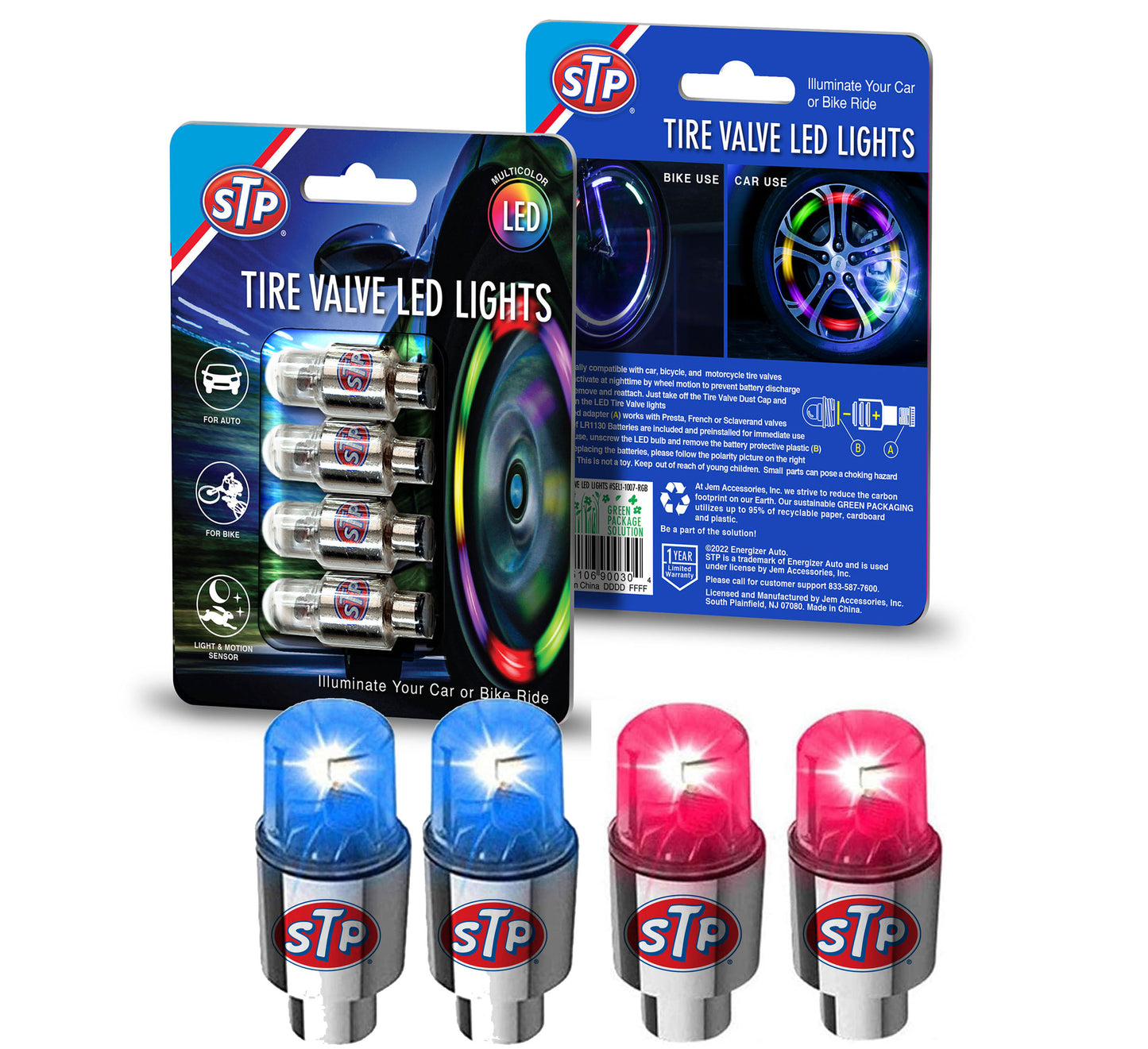 STP® Tire Valve LED Lights 4 pack