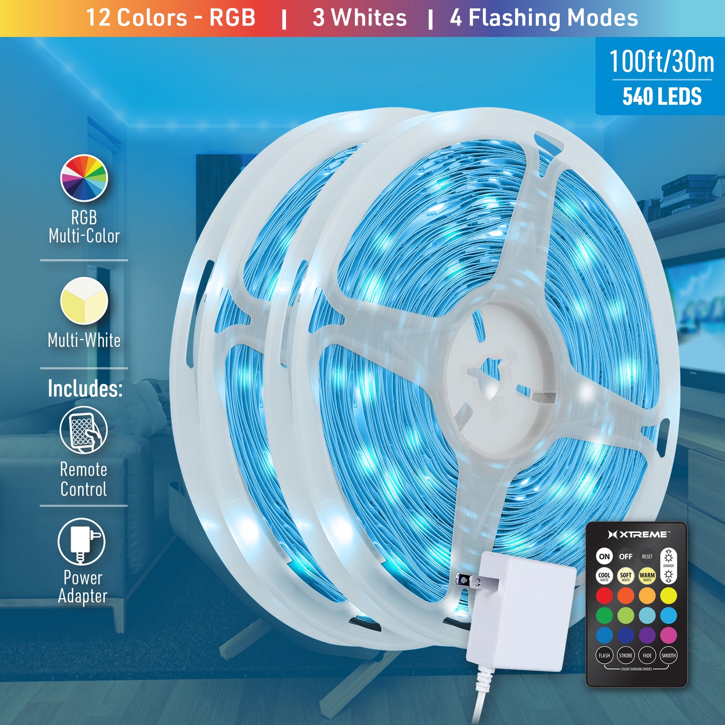 Xtreme™ Lit 100ft/30m Cut & Customize LED Light Strip