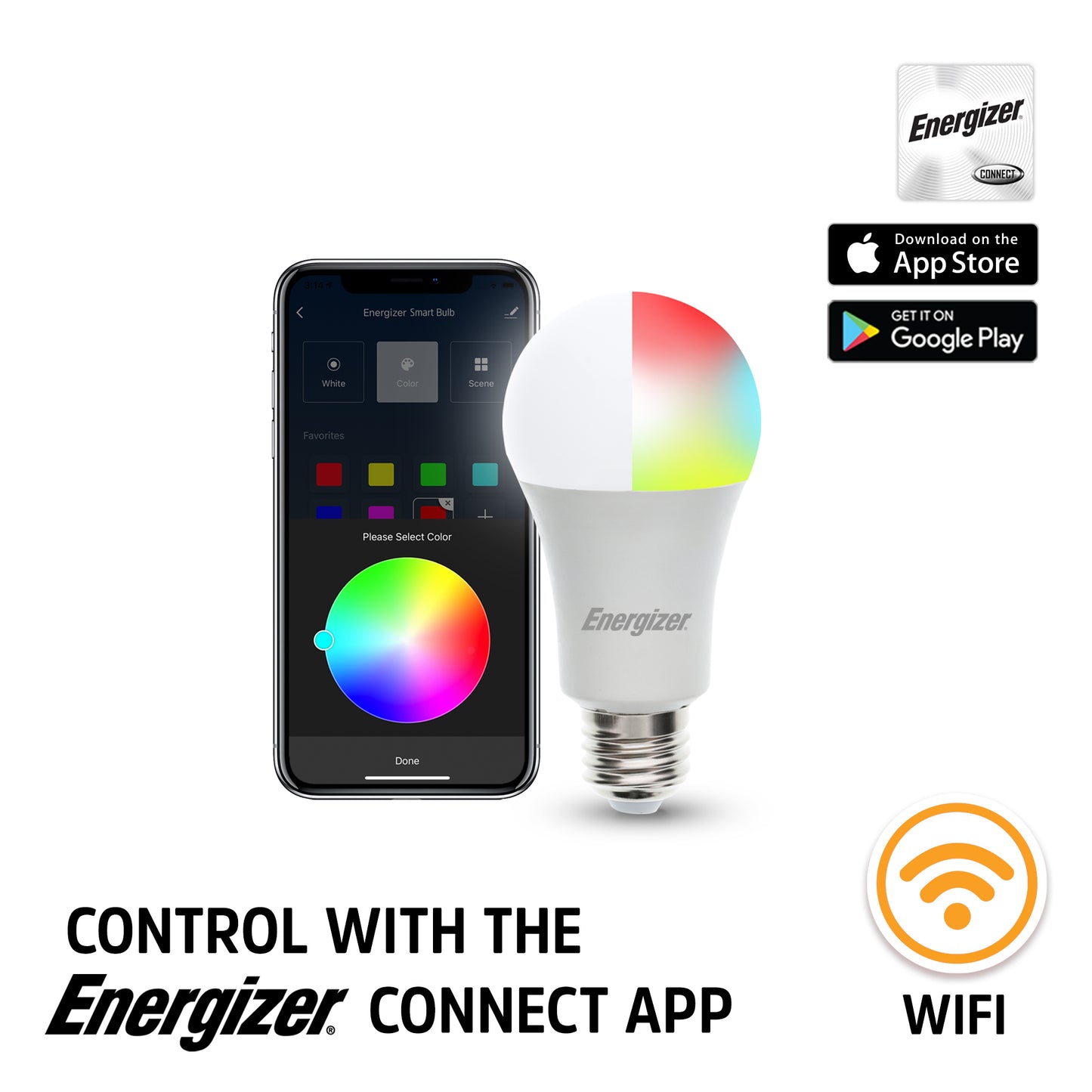 Energizer® Smart WiFi LED Light Bulbs 4 Pack