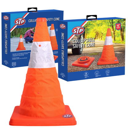 STP® Collapsible Safety Cone Reflective