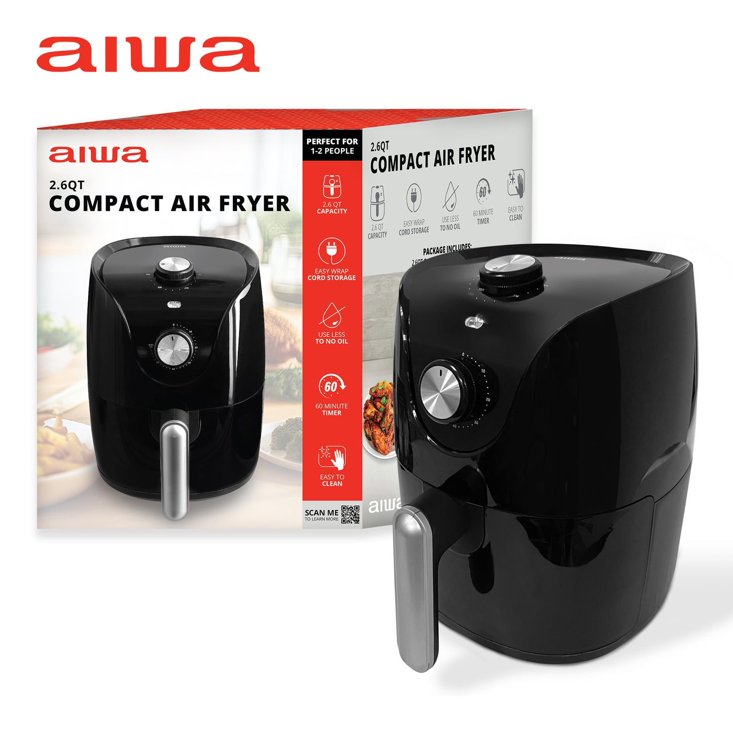 AIWA 2.6QT Compact Air Fryer