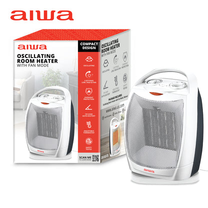 AIWA Oscillating Room Heater With Fan Mode